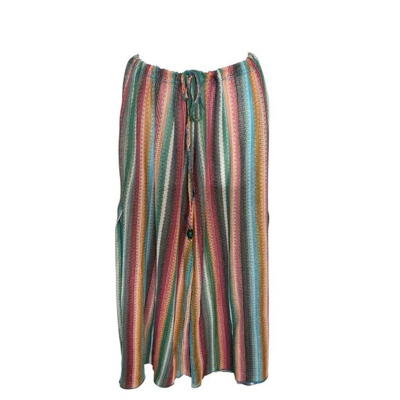 BECA Multicolor Striped Knit Wide-Leg Pants Size 14/16 - Picture 5 of 9